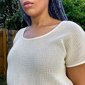 Urban Outfitter's Beige Sheer Mesh Top
